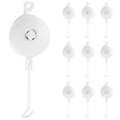 10pcs Retractable Plant Yoyo Hanger W/ Stopper Stem Branch Support For Grow Tent