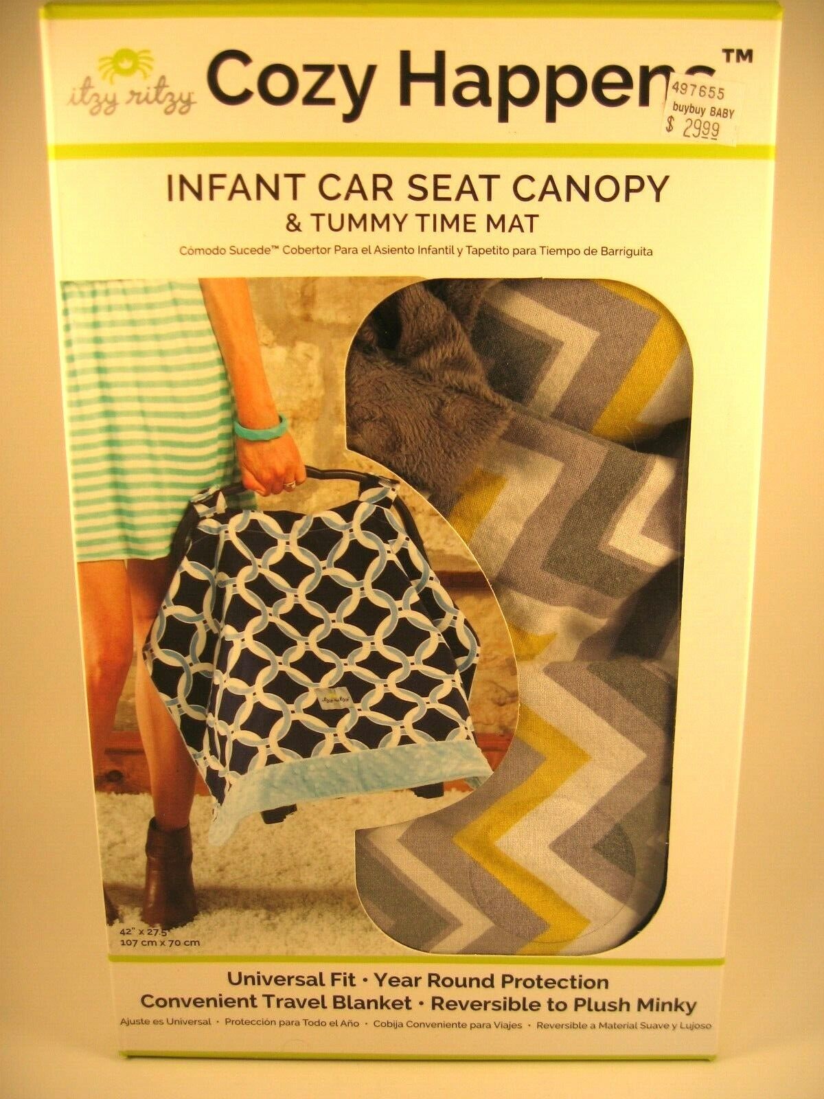 Open Box Cozy Happens Car Seat Canopy - Free Shipping!
