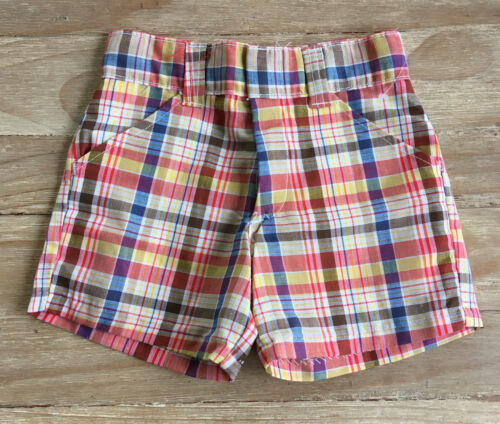 1960s Boys Plaid Shorts Billy The Kid Plaid Size 6* *see Measurements Waist 20”