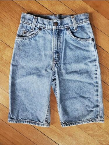 Vintage Levi 550 Orange Tab Youth Size 12 Light Wash Jean Shorts